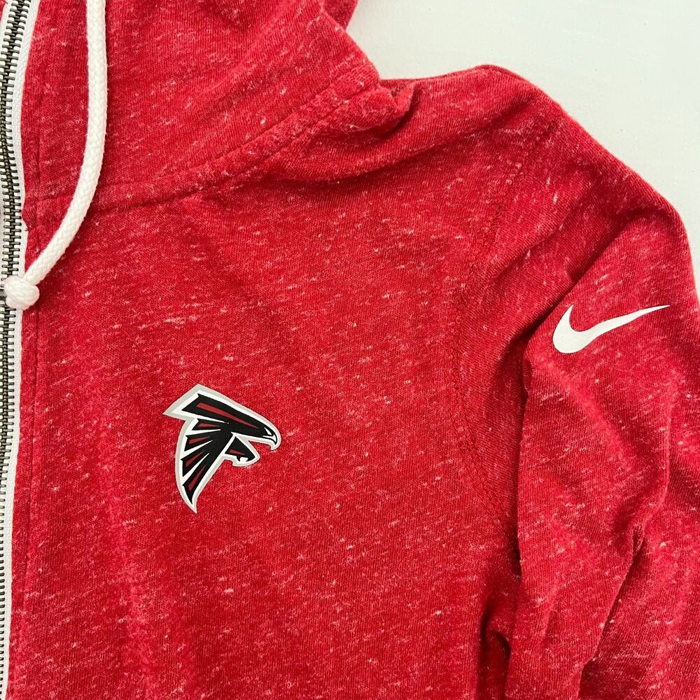 Nike Womens M Hooded Sweatshirt Red Atlanta Falcons NFL Team Apparel Long Sleeve - Picture 3 of 12